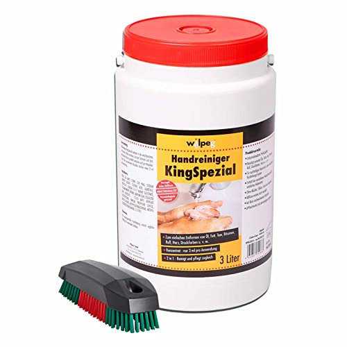 WILPEG KingSpezial Handreiniger Seife Waschpaste Handwaschpaste inkl. Waschbürste, Inhalt:3 Liter