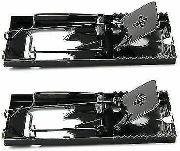 PEBBLE HUG Black Rat Catcher Heavy Duty Rat Traps Bait Pest Catcher, Kills Mouse, Very Powerful, Rat Killer for Home, Shed & Garage Control & Treatment, Reusable Mouse Trap- Pack of 2