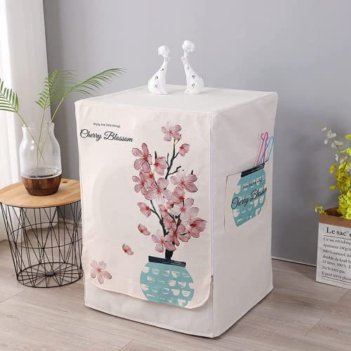 BaoT8YLu Housse de machine à laver et sèche-linge, imperméable, en toile de coton, couleur Arbre À Fleurs, taille S 60 x 50 x 85 cm