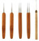 5stk Dreadlock Häkelnadel, Edelstahl Dreadlock Nadel Set Nadel für Dreads Dread-Locking-Haarwerkzeuge für Flecht-Locking-Handwerk und Flechten-Häkelhandwerk (0,5mm, 0,75mm)