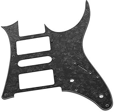 KOCAN Schlagbrett der E-Gitarre, HSH Elektrische Gitarre Pickguard PVC Pick Guard Scratch für Ibanez g250 Gitarre Ersatz Black Pearl