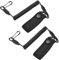 Fhioevt 2 Stück Paracord Tactical Lanyard Spring Schlüsselanhänger Paracord Schlüsselband mit Karabiner Spiralkabel Tactical Nylon Keychain Ausziehbar 150cm für Schlüssel Angeln Camping (Schwarz