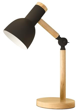 himmel Tischlampe,Einstellbare Holz Tischlampe,Kinder Schreibtischlampe für Schlafzimmer,Wohnzimmer,E27 Sockel Lesen neben Lampe (Schwarz)