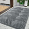 Yimobra Door Mat，Water Absorption rubber mat， Non Slip, Resist Dirt, Water Absorption, Easy Clean, 75x43 cm, Black Gray