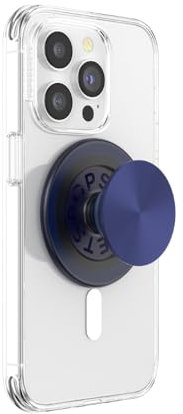 PopSockets PopGrip for MagSafe, Magnetic Phone Grip & Stand, Swappable Top, Secure Grip for iPhone MagSafe Cases, Kickstand for Hands-Free Viewing, Wireless Charging Compatible - French Navy