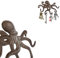 BigDean Oktopus Design Schlüsselhaken Krake Schwarz Braun 25 x 17 cm (BxH) Vintage Schlüsselhalter zum Aufhängen von Schlüsseln & Schmuck - Schlüsselkasten