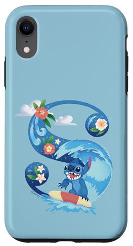 Hülle für iPhone XR Disney Alphabet Monogramm Lilo & Stitch Buchstabe S für Stitch