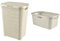CURVER Style Rattan Effect Bathroom, Utility Rectangular Laundry Hamper 60 Litre AND Laundry Basket 45 Litre Set – Vintage