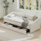 Moimhear Sofabett, 90x200cm, Tagesbett, Einzel-Tagesbett mit Schubladen, großer Stauraum (Beige)