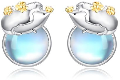 Igel Ohrringe aus Sterlingsilber süße Igel Ohrstecker kleine Geschenke für Frauen Schmuck für ihre Freundin Ehefrau Jahrestagsgeschenk