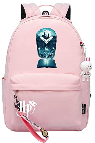 Niedliche Eule Hedwig Rucksack Harry Magic Schultasche Teenager Freizeit/Studium/Reise Rucksack Pink