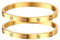 WATEFOER 2 Stück Armreif Gold Damen 18k Gold plattiert Edelstahl Armreif mit Zirkonia Steinen einfache Stil Liebe Armband Schmuck Muttertag Geburtstagsgeschenke für Paare Freundin