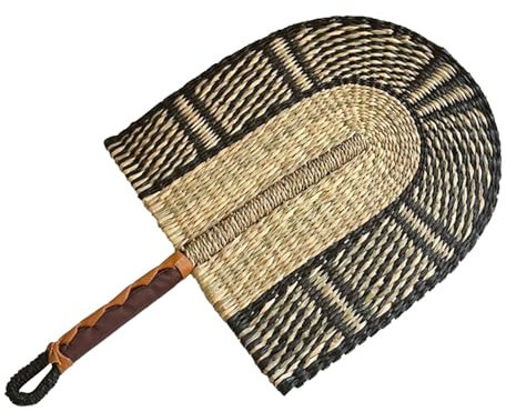 Handcraft Straw Fan,Summer Handheld Woven Straw Fan Handwoven Grass Fan Handmade Cooling Fan Nordic Hanging Wall Decorations For Home Bedroom Decor Large Size