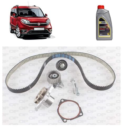 Kit distribuzione + p acqua + antigelo per Fiat Doblo 1.6D Multijet gasolio 2010+