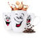 KONZEPT Kaffeetassen Set 6er, Kaffeebecher 300ml aus keramik, witzige Tassen mit Henkel ideal für Kaffee, Tee, Milch, Schokolade