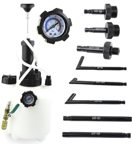 3L Manual ATF Transmission Fluid Pump Oil Filling Filler System Fluid Transfer Pump Tool with Adapters