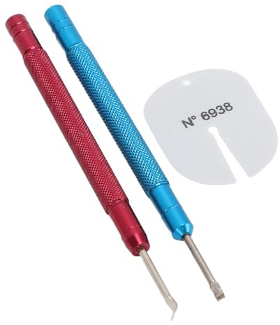 Outil de Retrait D'aiguilles de Montre, Kit de Réparation pour Horlogers, 2 Pièces, Poignée Antidérapante en Acier allié avec Coussinet, Levier D'aiguille de Montre Permettant de