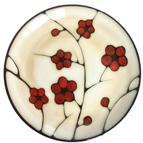 PRETYZOOM 1 Pc Vajilla Japonesa Platos De Comida Para Fiestas Plato Para Servir Comida Bandeja Circular Platos Llanos De Porcelana Platos De Almuerzo Platos De Aperitivo Cerámica