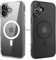 ANEWSIR Cover Magnetica Per iPhone 16 2 Pezzi (Trasparente + Opaca Nero), Compatibile con Magsafe, Protezione Antiurto, Custodia per iPhone 16 6.1 pollici.