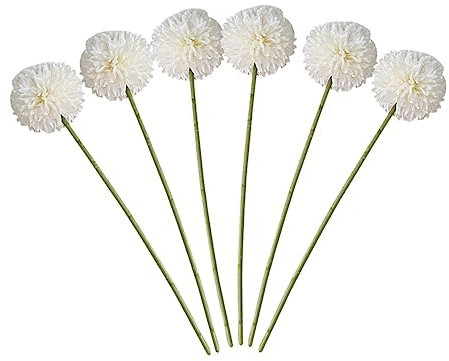 Cabilock 6stücke Künstliche Hortensienblumen Realistische Seidenblüten Mit Kunststoffstielen Für Hochzeits Partydekoration Weiß Für DIY Blumenarrangements