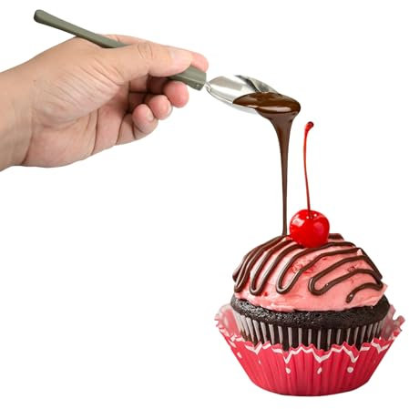 2 Pezzi Chef Art Pencil, Cucchiaio da Decorazione in Acciaio Inossidabile, Cucchiaio Decorativo Antiscivolo, Cucchiai per Decorare Piatti, Dessert, Torte, Salse