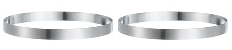 QUARKZMAN 2 Stück Edelstahl Tortenringe 21cm Runder Kuchenformmit Spiegelbeschichtungfür die Küche zu Hause Lebensmittel Käseherstellungswerkzeug, Silber