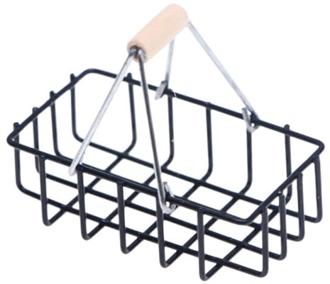 VICASKY Mini Panier à Poignée Décoration De Modèle Miniature pour Scènes Et Photographie Accessoire pour Poupées Et Maquettes Panier Élégant pour Fête Et Artisanat