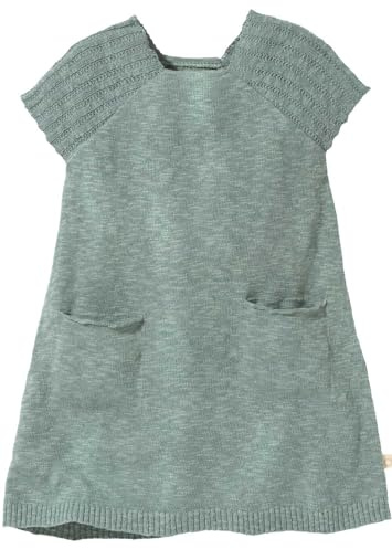 Disana LEINEN-Strickkleid Mädchen-Sommer-Kleid | Bio-Baumwolle kühlendes Bio-Leinen | Frühjahr Sommer | Knielang | Baby Kleinkind Kind | Made in Germany | GOTS IVN Zertifiziert
