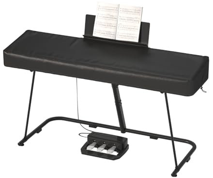 BENVOL Piano Cover 88 Keys Waterproof Dustproof Keyboard Protector with Music Stand Zipper Adjustable Drawstring Soft Spandex Fabric for Yamaha Casio 88 Digital Pianos