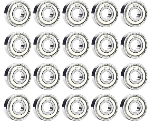 20 Stück 608 Zz Kugellager,Kugellager 8x22x7 Mm,Bearing,608zz Metall Double Shielded Miniatur Rillenkugellager Für Diy,Drehbänke,Motoren,3d-Drucker,Fräsmaschinen,Verschiedene Mechanische Geräte,Etc