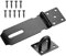 1 PCS 4 Inch Shed Door Latch Gate Lock Latch Hinge Padlock Catch Door Clasp Latch Security Hasp,hasp and Staple,Door Padlock Buckle for Doors, Windows, cabinets, pet Cages, lockers Etc(Black)