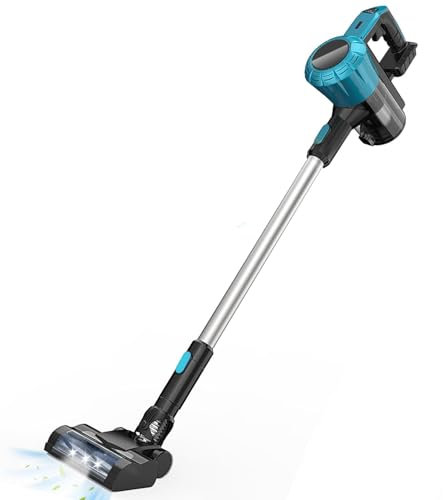 Cordless Vacuum Cleaner for Makita 18V Battery, 45000pa 550W Powerful Vacuum, 6-in-1 Stick Vacuum Cleaner for Hard Floor Carpet Pet Hair,Powerful Vacuum with LED Headlights, Lightweight (No Battery)