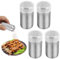 SGSCFG 4 Botellas De Especias con Agujeros, Saltador De Equipaje Manual, Botella De Pimienta, Botella De Especias De Viaje, Vidrio Mini-Sal, Botella De Especias.