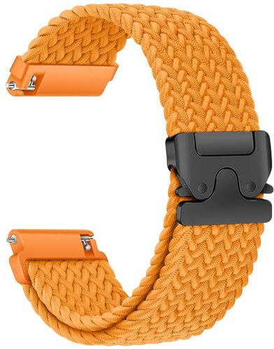 Bracelet de montre tressé 20 mm pour Samsung Galaxy Watch 7 6 5 4 40 mm 44 mm/6 4 Classic 46 mm 42 mm 47 mm 43 mm/FE/5 Pro 45 mm pour homme/femme - Bracelet de sport en nylon pour Garmin Vivoactive 5