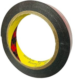 Aayans VHB Nastro biadesivo in schiuma, spessore 3 mm, nero, incollaggio permanente per metallo e plastica (30 mm x 3 metri)