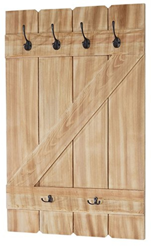 Berlinlodge Wandgarderobe HxBxT 91x60x10cm 6 Haken Kiefer Garderobe Garderobenpaneel