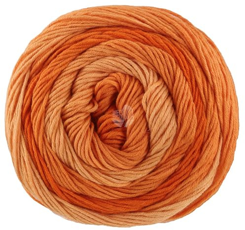 LANA GROSSA Gomitolo Tono | Wolle in dezenten Ton- in-Ton Farbverlauf in fruchtigen Farben | Handstrickgarn aus 100% Baumwolle (Bio) |100g Wolle zum Stricken & Häkeln | 360m Garn FB 1042