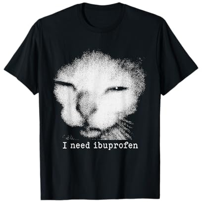 Ibuprofen Lustige Vintage Katze Silly Kitten Meme Art T-Shirt