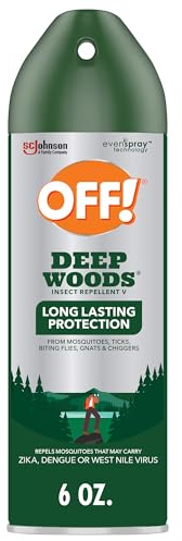 OFF! Deep Woods Insect Repellent Aerosol, Bug Spray with Long Lasting Protection from Mosquitoes and Ticks, 6 oz