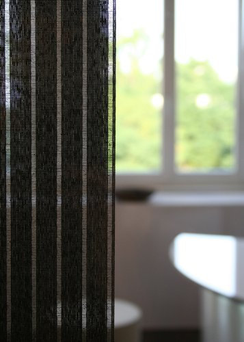 mydeco Flächenvorhang/Schiebegardine Stripe halbtransparent, vertikale Streifen-Struktur, Farbe: schwarz, 60x245cm, hochwertige Verarbeitung