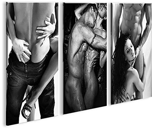 islandburner Bild Bilder auf Leinwand Erotic Shades of Grey Akt XXL Poster Leinwandbild Wandbild Dekoartikel Wohnzimmer Marke