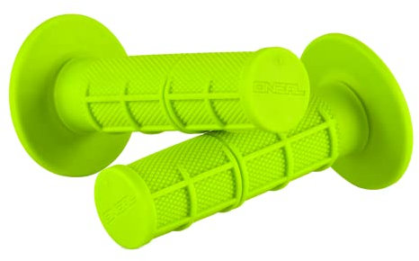 O'NEAL | Motocross-Griffe | Motorrad Enduro | Griffgummis mit halbseitiger Waffelstruktur, Härtegrad Medium | MX Grip Waffle Neon Green | Grün | One Size