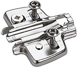 Hettich GAU05434 Embase à Excentrique vis pour Panneaux de Particules prémontées Dist.0 mm-Acier nickelé-9071670