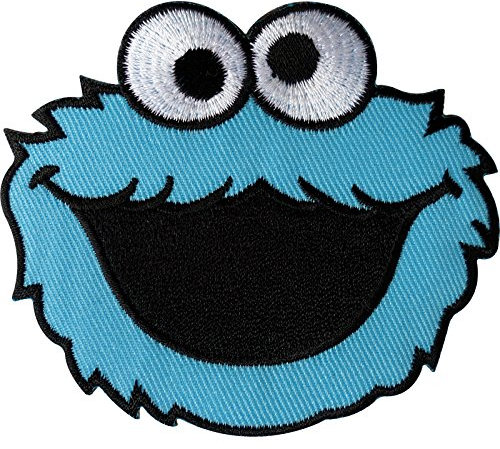 Sesamstraße Krümelmonster Patch bestickt zum Aufbügeln oder Aufnähen auf Kleidung