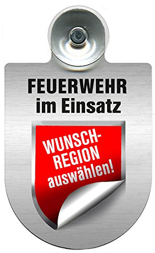 Einsatzschild Windschutzscheibe incl. Saugnapf - Feuerwehr im Einsatz - 309355 Farbe Region Österreich