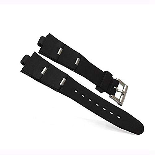 GOZAR Bracelet De Montre De Bande De Montre De Gel d'or Et De Rose d'or De Rose pour La Montre, Argent, 24mm