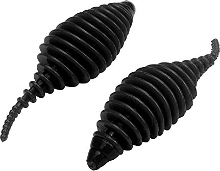 FTM Omura Baits Pongo 6,5cm 3,2g - 5 Gummiköder, Geschmack:Knoblauch, Farbe:schwarz