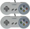 Eaxus® 2x Controller für Super Nintendo - 1,5 m Gamepad für das Original SNES