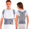 TOROS-GROUP Komfort Haltungskorrektur und Rückenstützgürtel, 100% Baumwollfutter – X-Small, Taille/Belly 60 – 70 cm, Grau