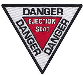 Aufnäher mit Aufschrift Us Navy Danger Ejection Seat HQ, bestickt, zum Aufbügeln oder Aufnähen, Souvenir, Zubehör